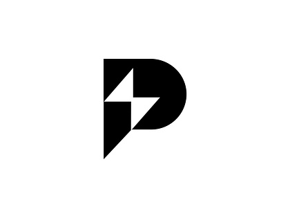 p letter bolt logo