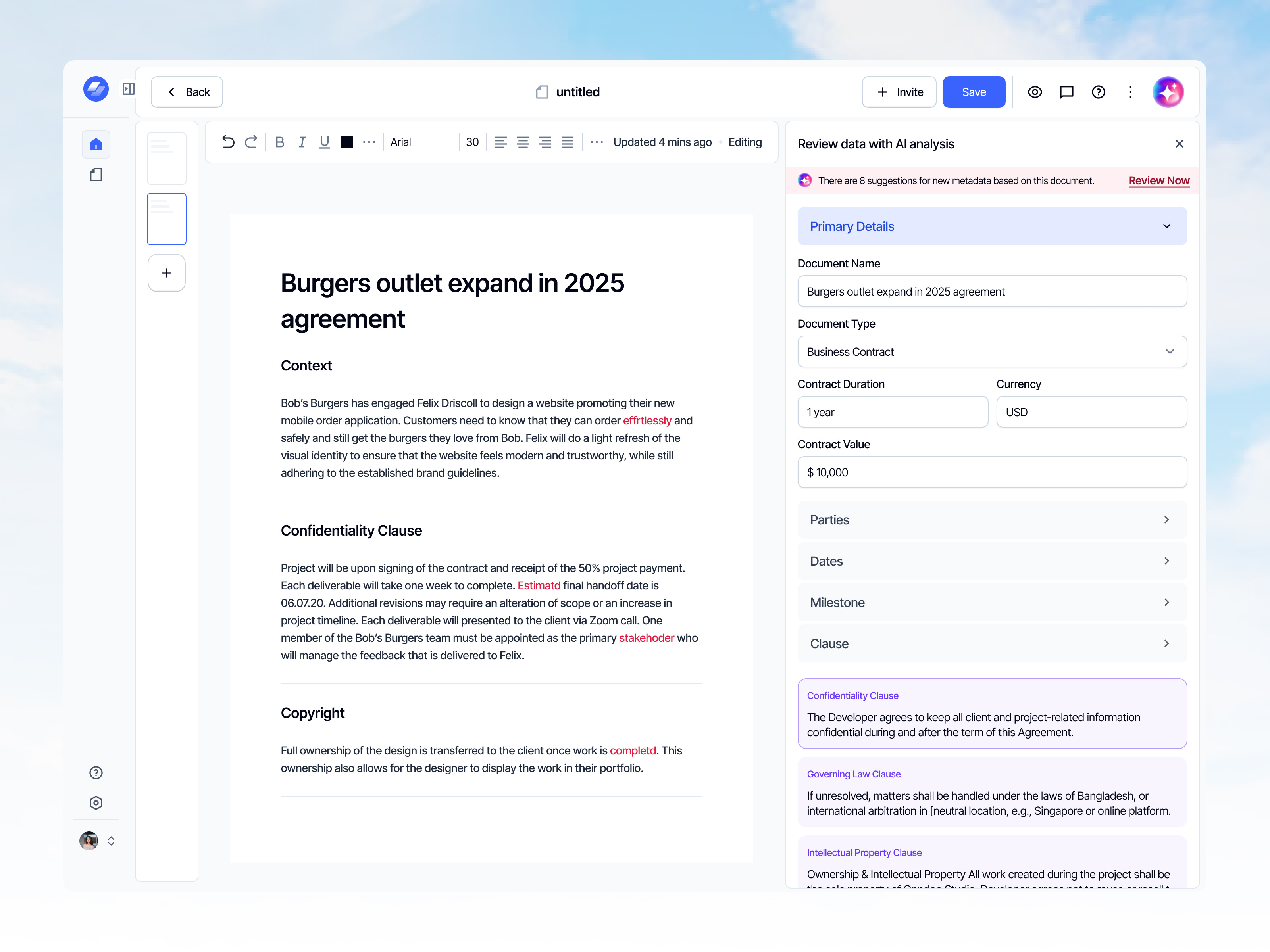 Contractly - Contract Management SaaS Product