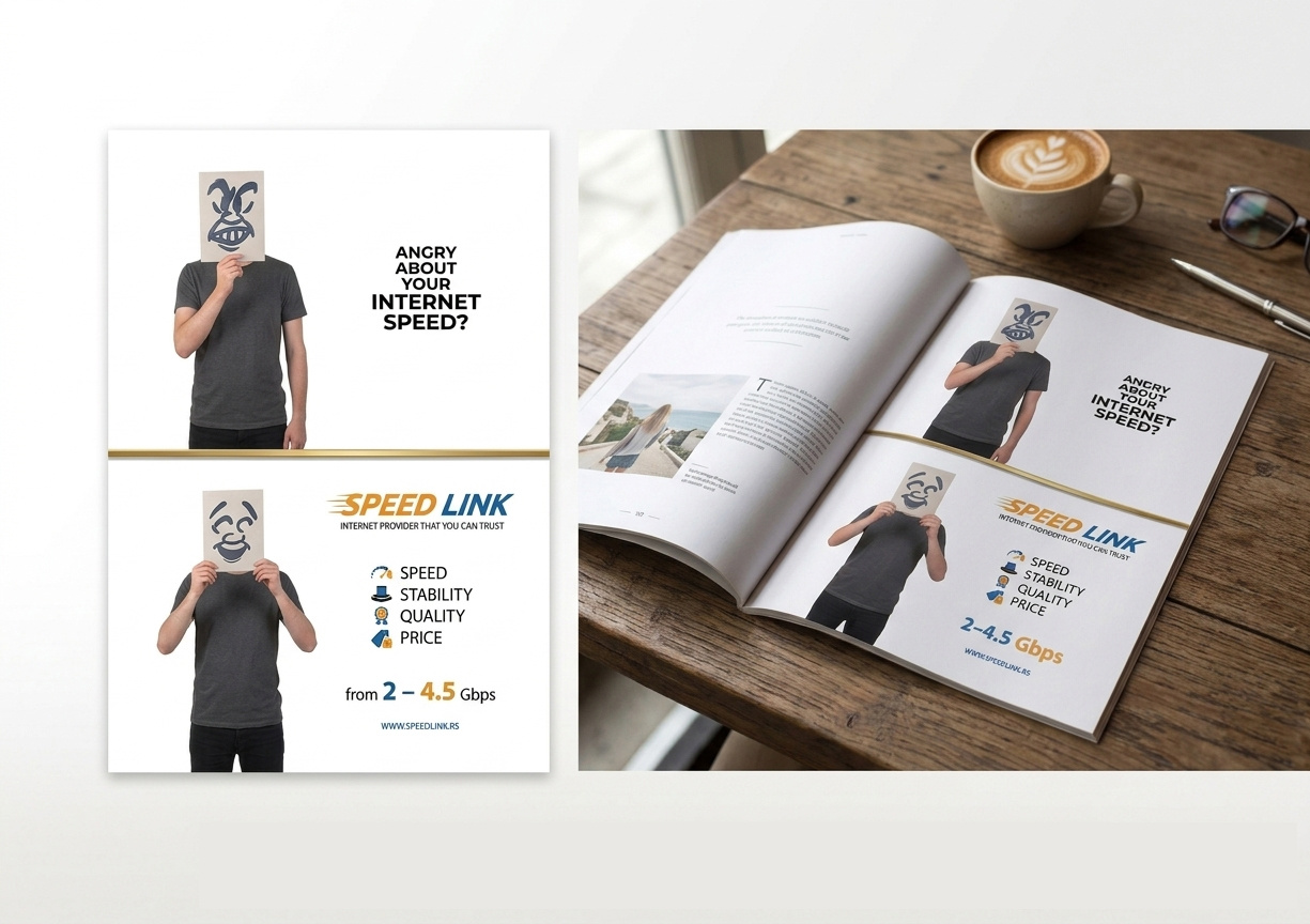 Speed Link – From Frustration to Freedom adcampaign advertising branding graphicdesign isp minimalism printdesign speedlink uidesign visualidentity