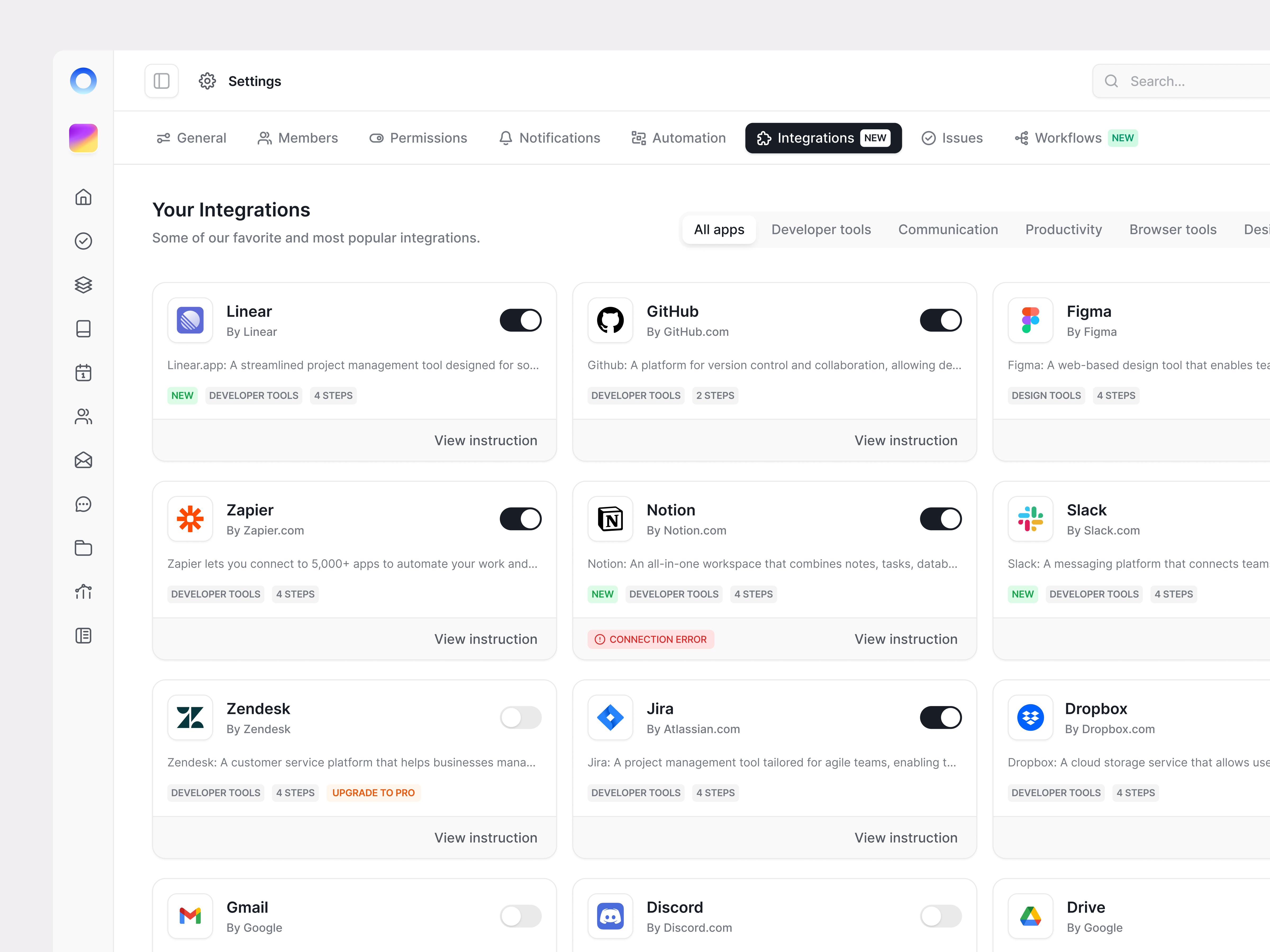 Your Integrations