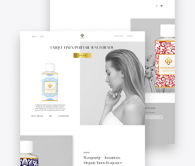 Linen perfume online store luxury design conceptual design design figma home page interactive design landing page responsive design web design web development webflow website