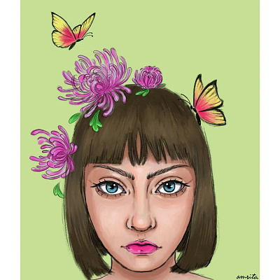 Chrysanthemum art artsy design digital art digital illustration digital portrait illustration