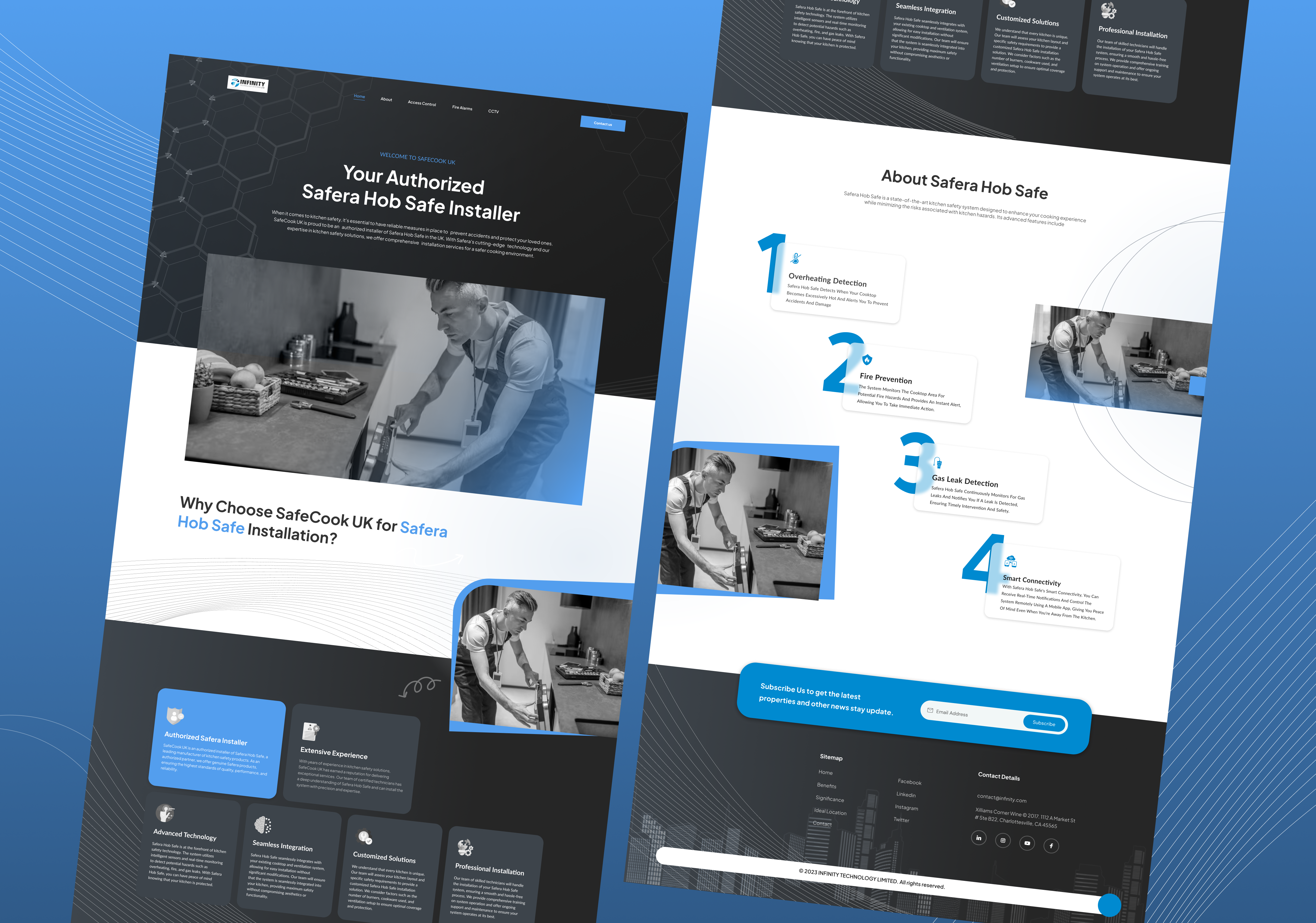 Safera Hob Installer Website - landing Page UI