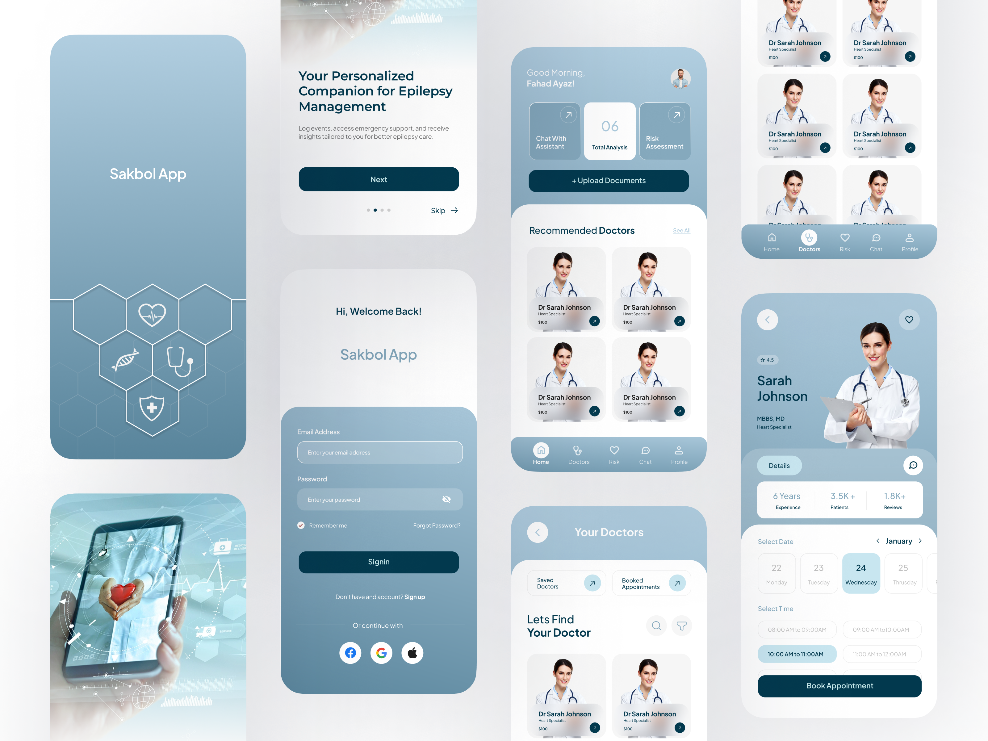 Sakbol Health App - UI Design