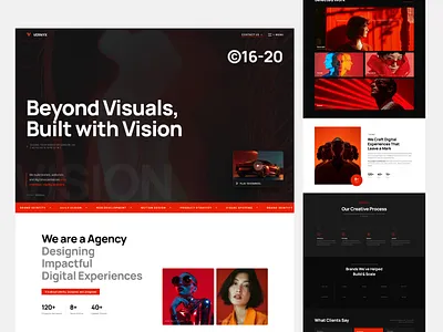 Ven - Creative Agency Landing Page agency branding creative agency designer graphic design landing page marketing agency portfolio ui uiux web design