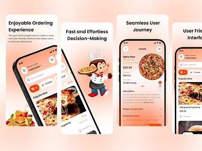 App Store Screenshots – Food Order & Delivery Mobile App app design app showcase app store app store preview app store screenshots apple store delivery app food food delivery food delivery app ui food order app mobile mobile app play store screenshot playstore resturant app design screenshot ui design