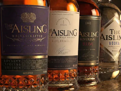 The Aisling Series bottle bourbon branding design illustration label logo luxury packaging spirits