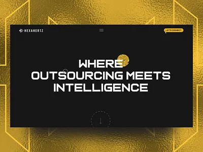 HexaHertz - Corporate Website Landing Page Design corporate dark landing page dark mode designbyhammad hexahertz interactive website landing page misterhammad premium ui design ui designer uiux uiuxdesign website design