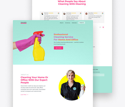 Cleaning startup home page design conceptual design design figma home page interactive design landing page responsive design web design web development webflow website