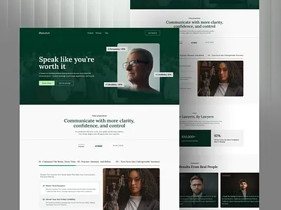 Redesign- AI Communication Coaching SaaS Landing Page ai communication coaching saas coaching trainer communication coaching interface product sass ui service startup ui ux web