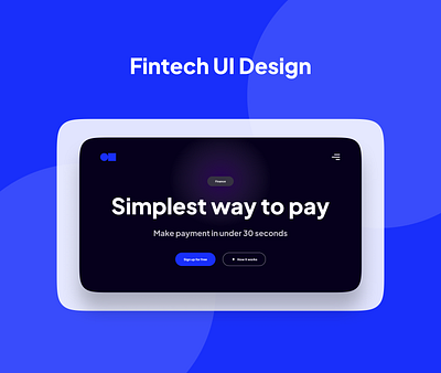 Fintech websites UI design finance ui ux web