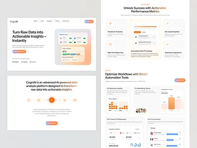 Business Intelligence Saas UI/UX ai interface product saas service startup ui ux web