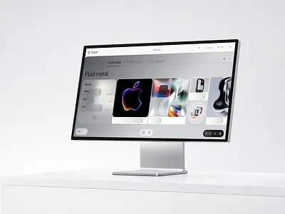 Osyle fluid metal collection UI by Milkinside ai dashboard discovery explore generative home imagery landing machine osyle project references style taste ui ux visual