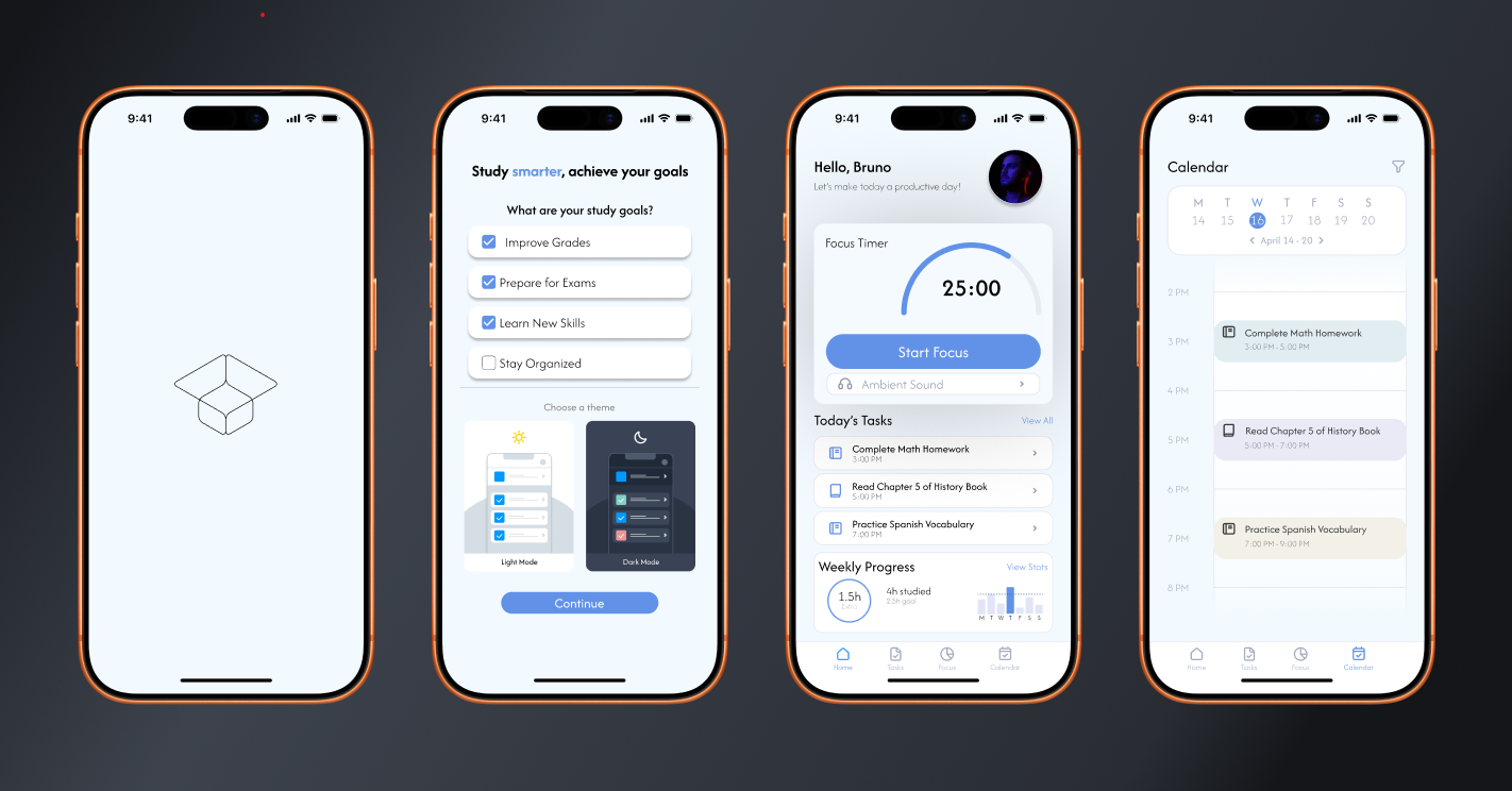 Study Planner Mobile App UI Design