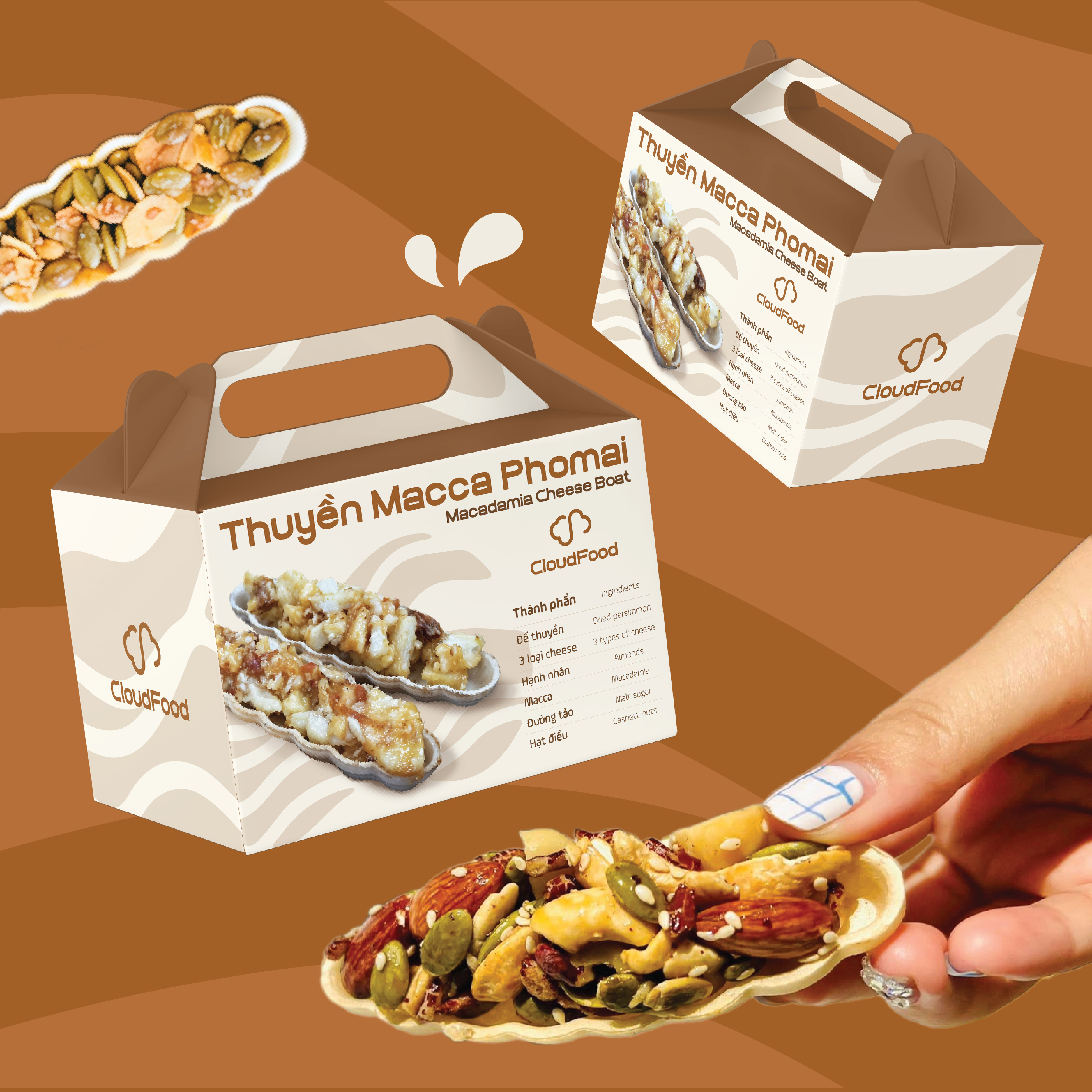 THUYỀN MACCA BRAND IDENTITY branding graphic design packaging design