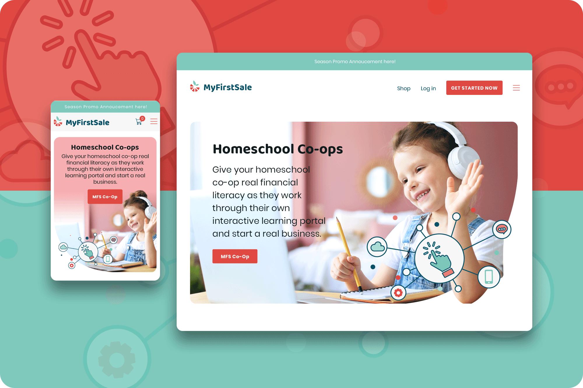 Kids E-commerce Landing Page UI Design | Animated Playful UX