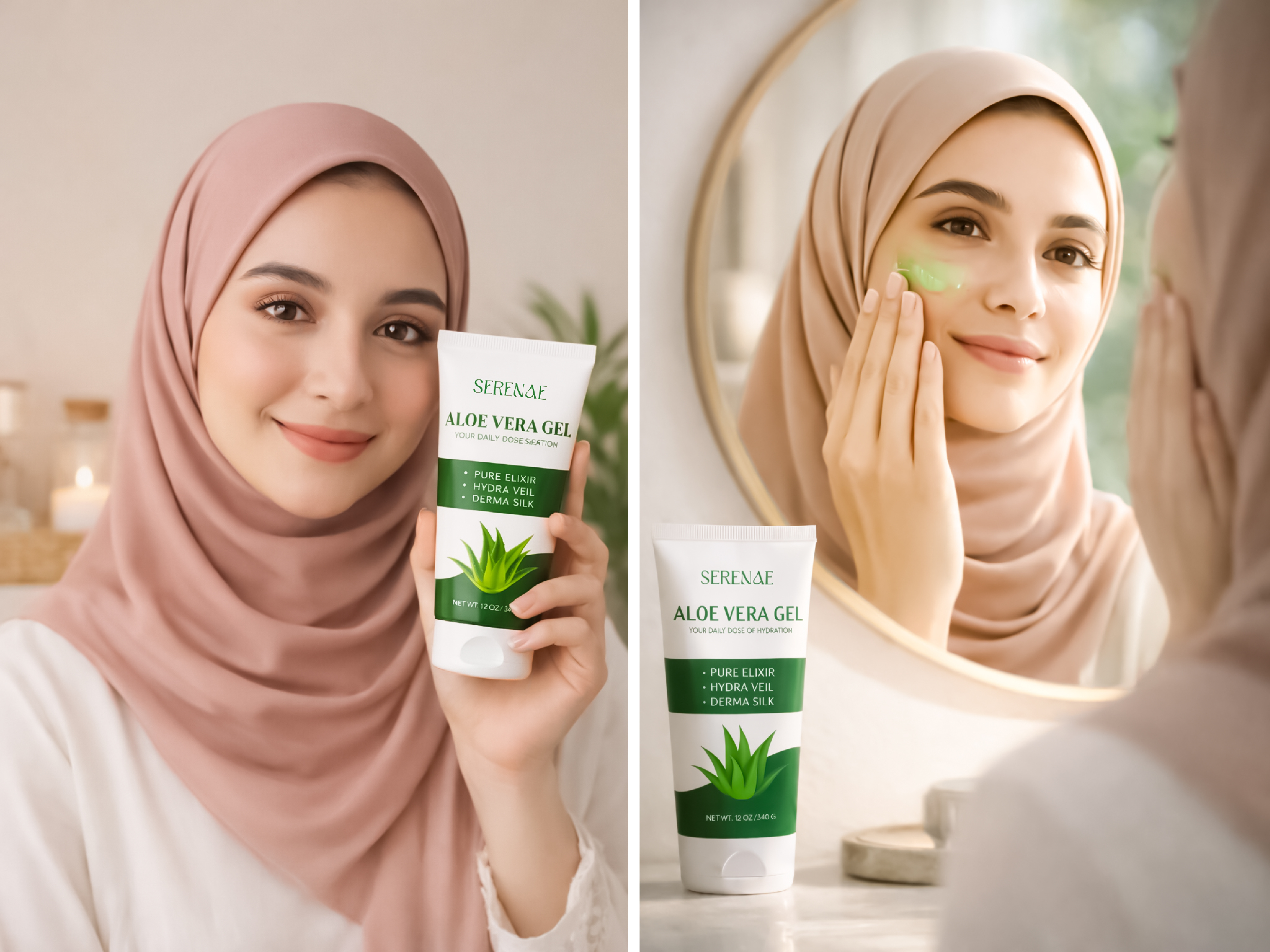 Premium Aloe Vera Gel "Serenae" Tube Design with Presentation 3d design beauty packaging brand identity branding cosmetic packaging fmcg design graphic design label design logo design luxury design marketing design minimal design mockup modern design packaging design product design product packaging skincare packaging typography visual identity