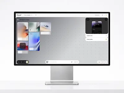 Osyle Home Screen for Creative OS by Milkinside brief creative dashboard folders home images inspiration moodboards os osyle product references screen ui ux