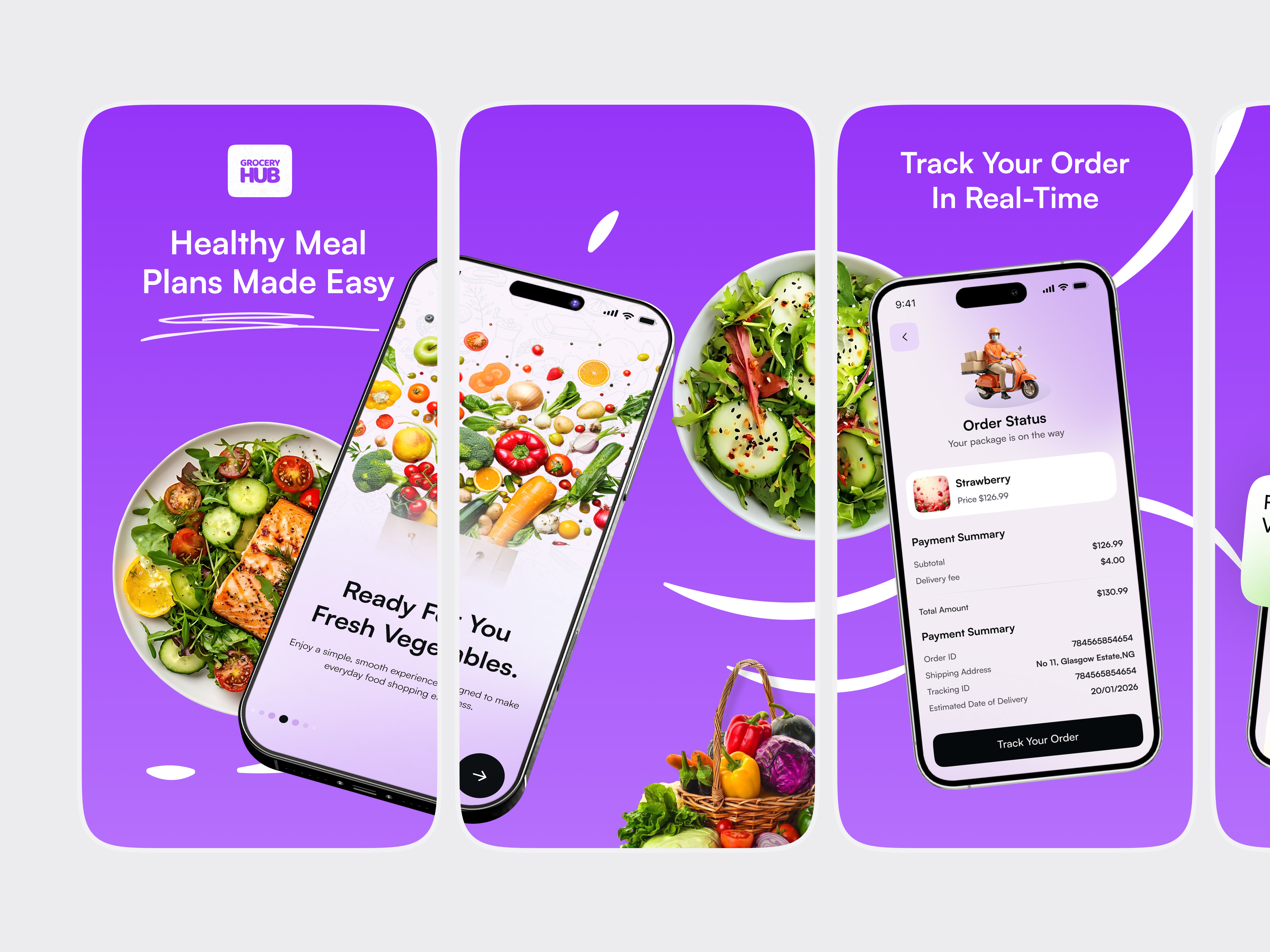 App Store Screenshots - Grocery and Food Delivery App app design app screenshot app store app store design app store screenshot delivery app e commerce app food delivery grocery delivery ios app online shopping redesign screenshot design screenshot ui ui ux