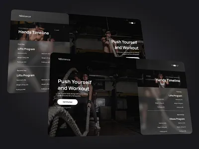 NBalance app appdesign design figma gym illustration mockup photoshop ui uiuxdesign ux webdesign workout workouter