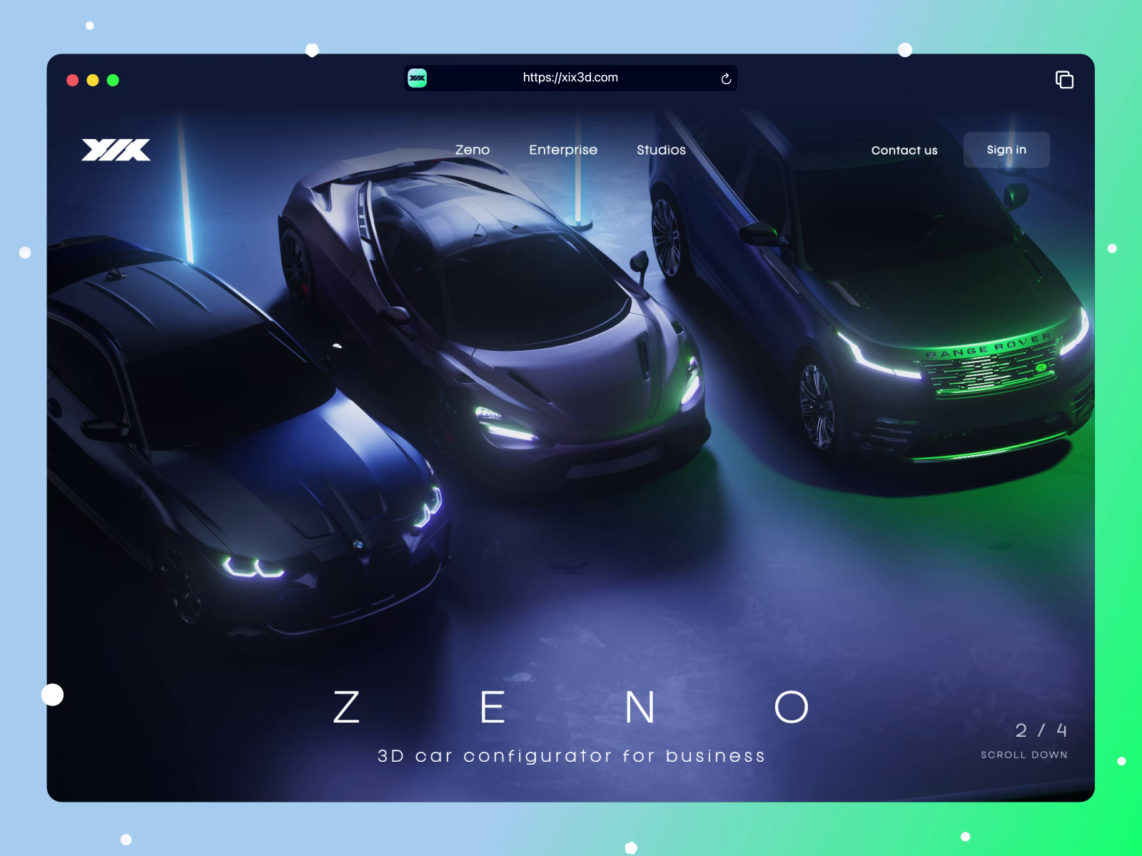 XIX3D Automotive Visualization — 3D Website Design & Cinematic A