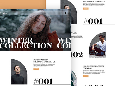 🤵Nuara - Luxury Clothing Line Web Design boutique clothing fashion figma landing page luxurious minimalist ui uiux web design website