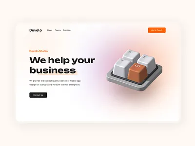 Landing Page - Agency Website 3d design branding landing page minimal modern design ui web 3 web 3d