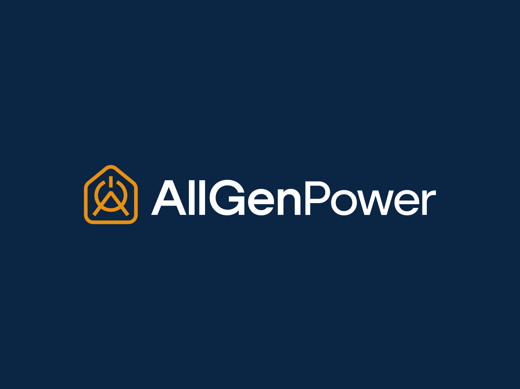 All Gen Power a logo branding buidling home house identity installation line logo logo logo design modern monogram monoline power symbol