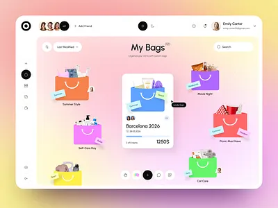Shopping Planner App UI Design creative ui dashboard ui design inspiration digital product interface design lifestyle app modern ui product design productivity productivity app saas shopping app startup design task management ui ux ui ux design ux design web app web design web ui