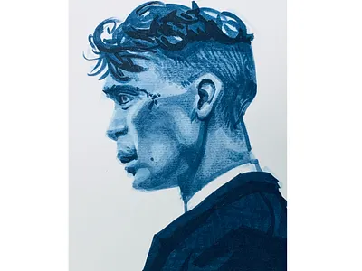 Portrait 17 cartoon cartoon illustration cartooning character design cilian murphy design illustration marker peaky blinders portrait portraiture procreate sketchbook
