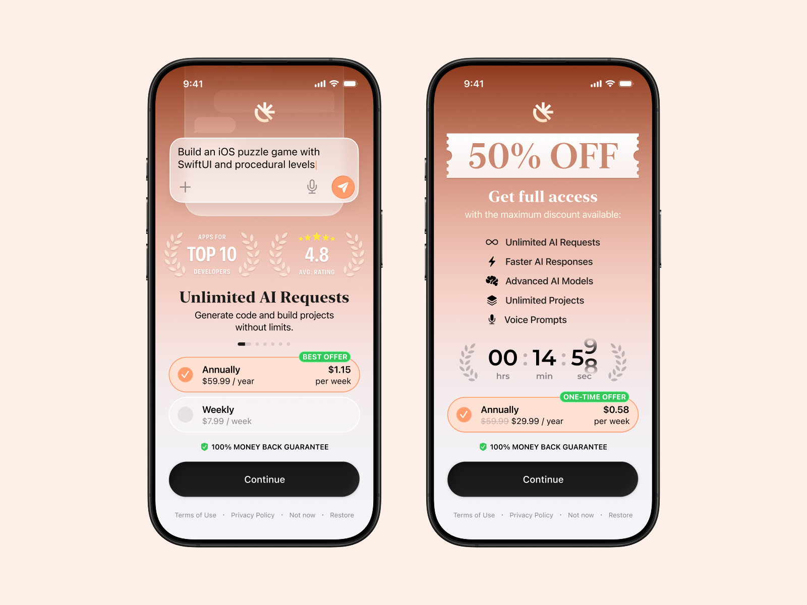 Example of Paywall Offer & Monetization UI Design
