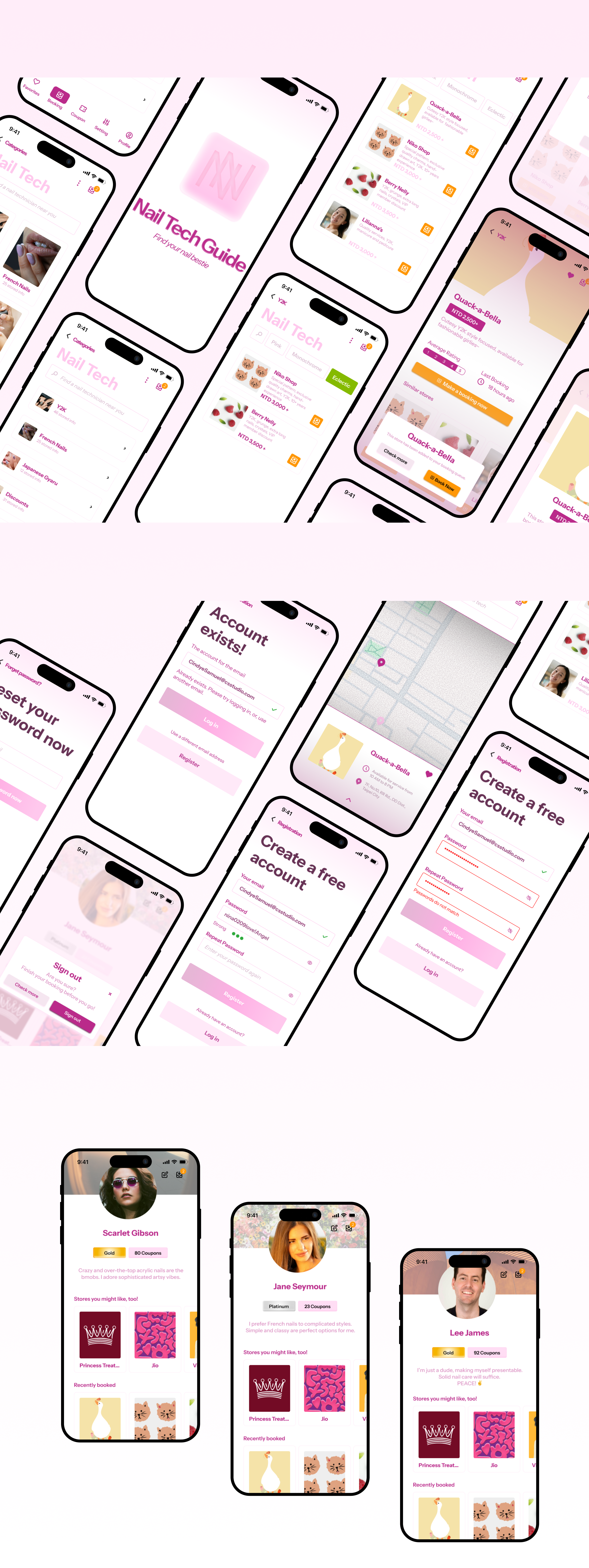 UI Design Idea- Nail Tech Guide design ui