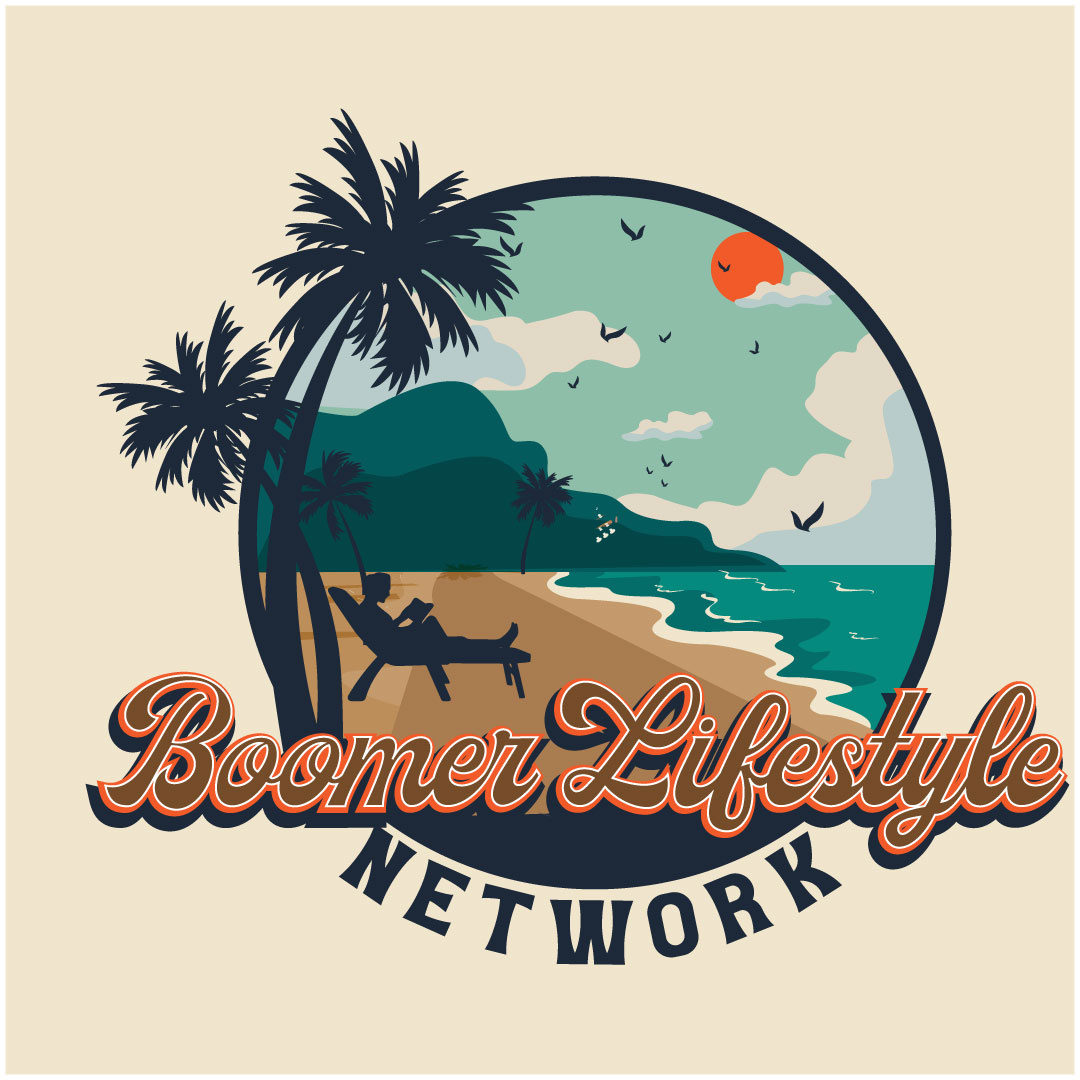 Boomer Lifestyle Network 🌴| vintage style adobe illustrator adobe photoshop boomer lifestyle brand identity branding characterillustration design graphic design illustration logo retro style vector vintage design
