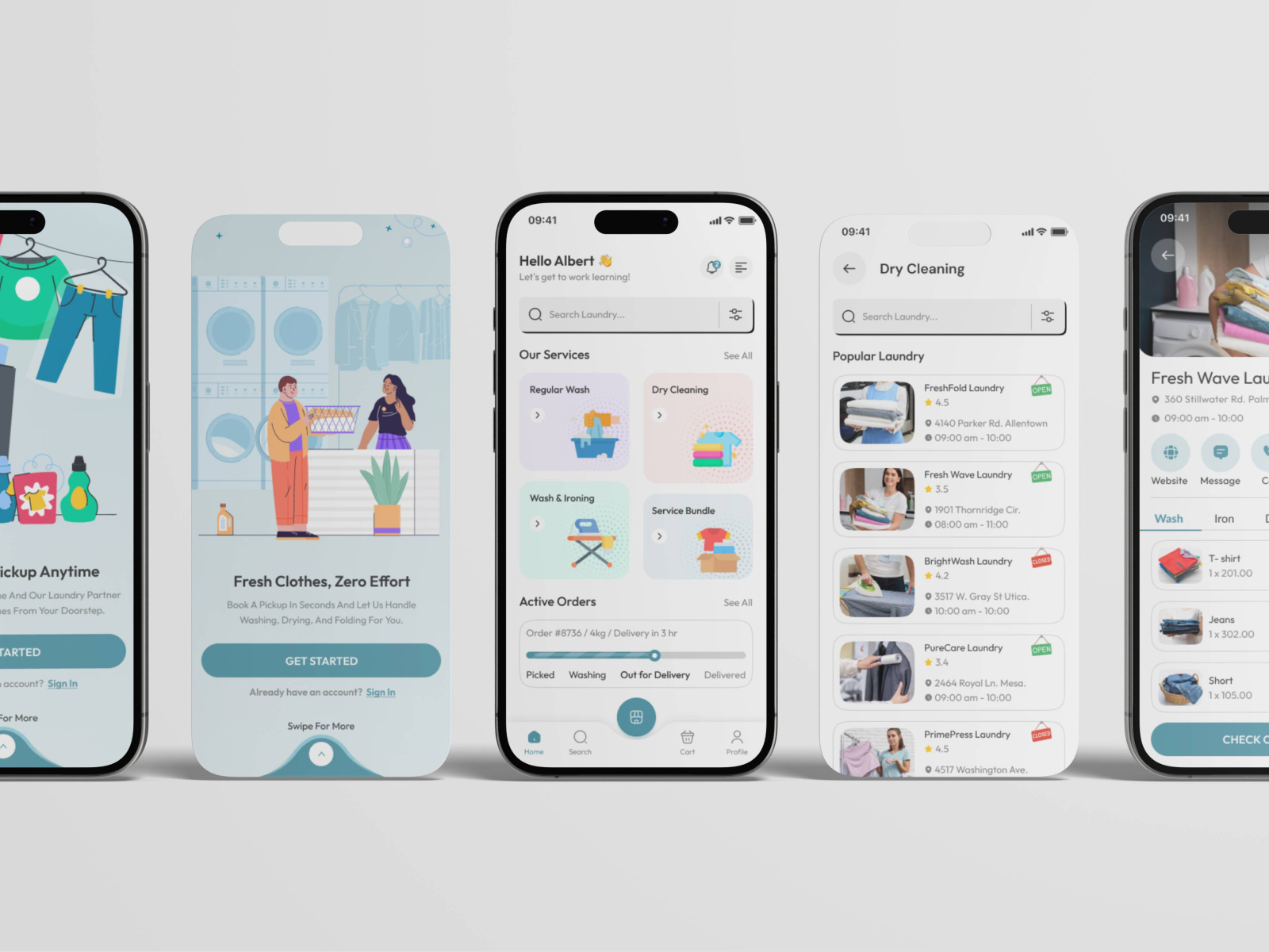 Smart Laundry Service Mobile App Design app app design ui uidesign uiux