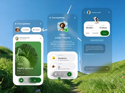 Grow Smart. Trade Fresh - Urban Farming Mobile App automation cards clean community dashboard design farm farming garden nature plant smart app typography ui ux