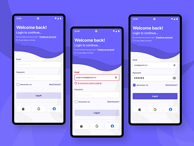 Login - UX Copywriting - #Daily Challenge .03 accessibility challenge copy daily design dribbble error illustration login mobile purple shot typography ui uiux userexperience userinterface ux