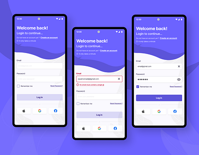 Login - UX Copywriting - #Daily Challenge .03 accessibility challenge copy daily design dribbble error illustration login mobile purple shot typography ui uiux userexperience userinterface ux