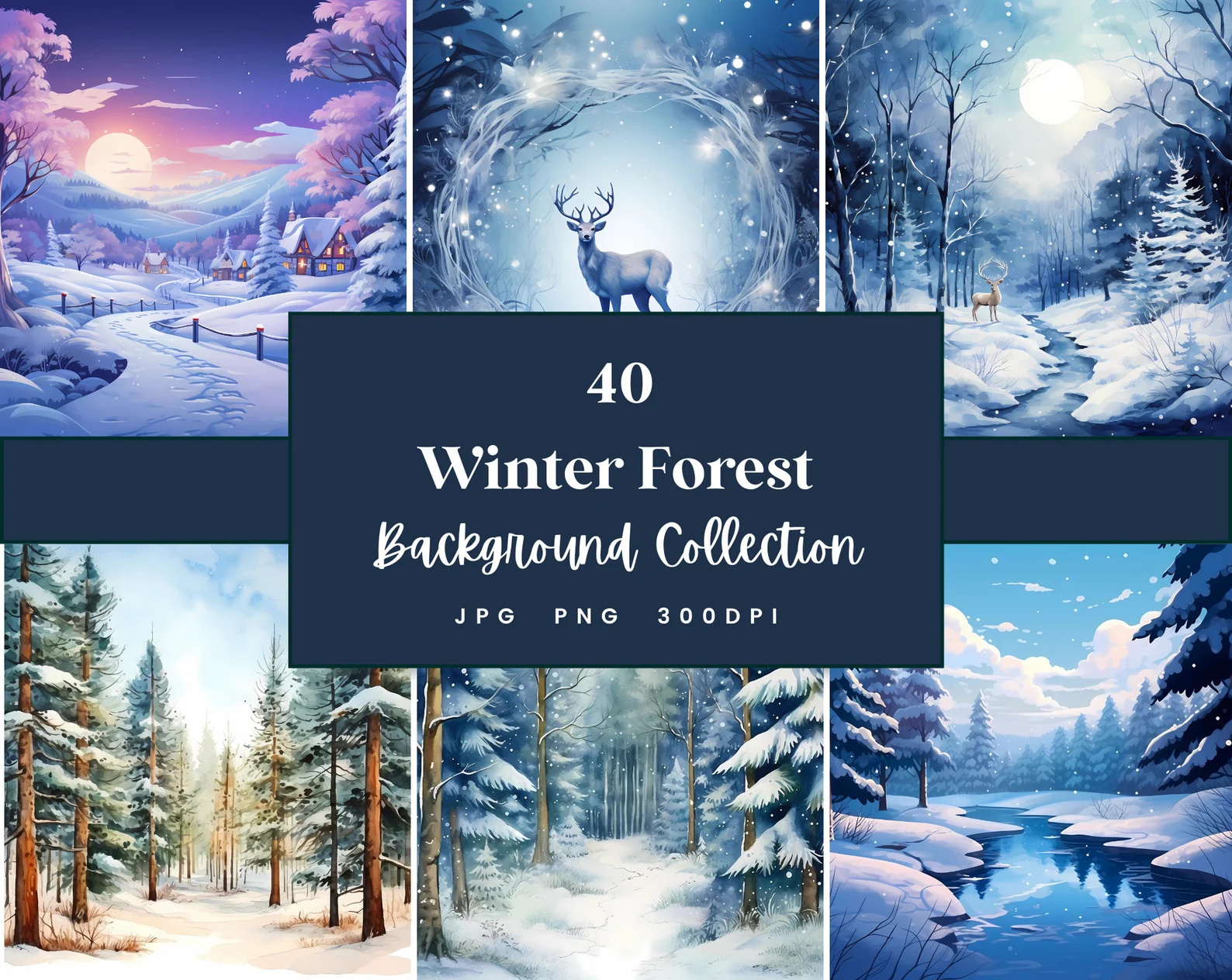 Winter Forest Background