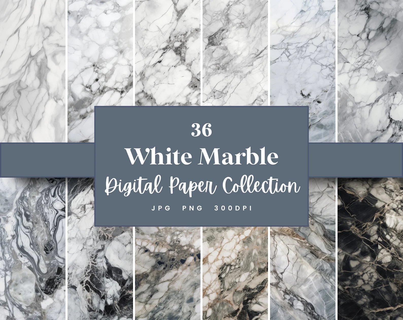 White Marble Digital Paper