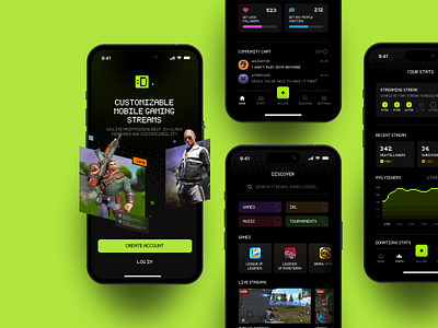 Mobile Streaming App branding design mobile streaming ui ux