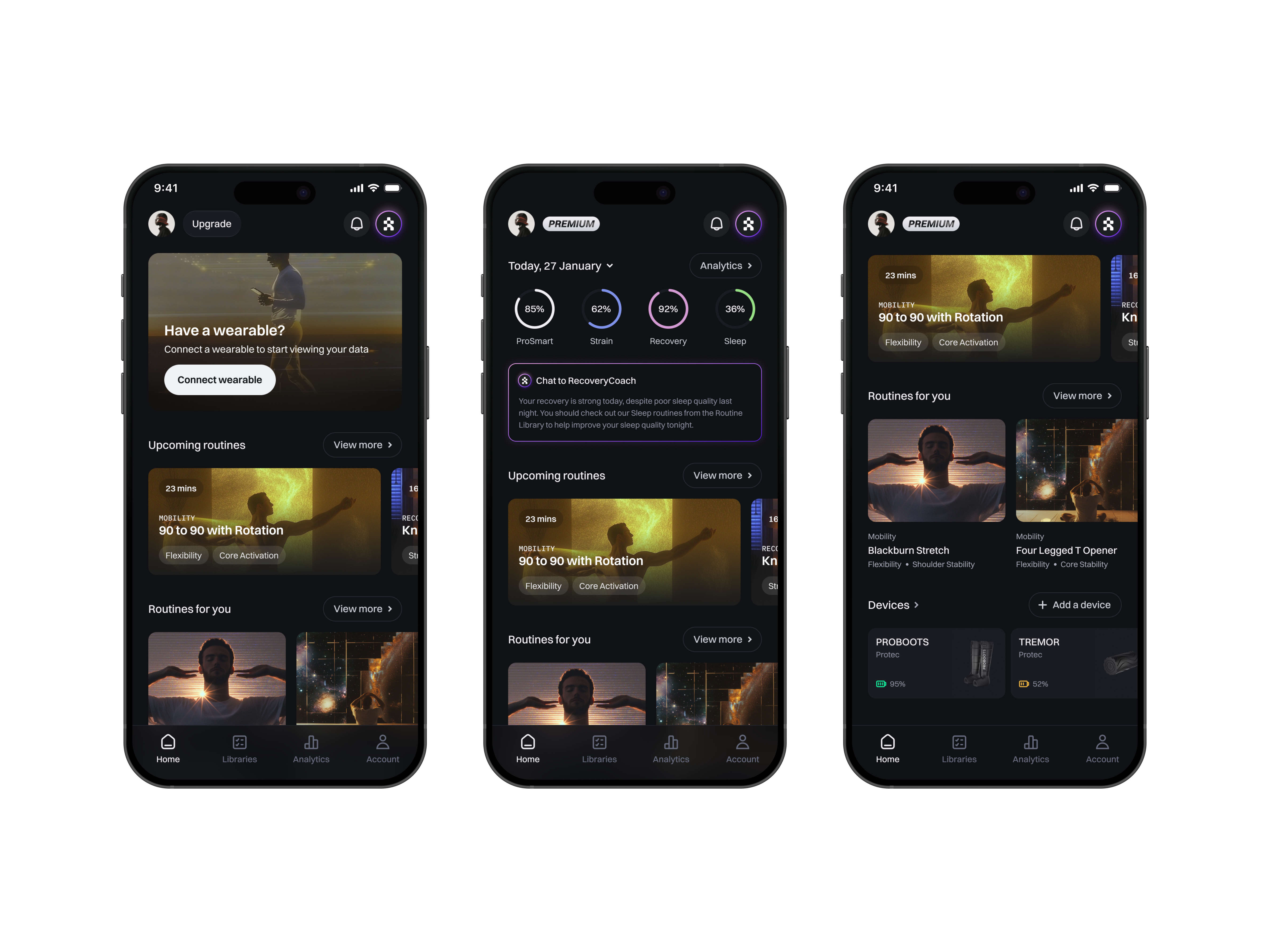 Home pages - Protec recovery app