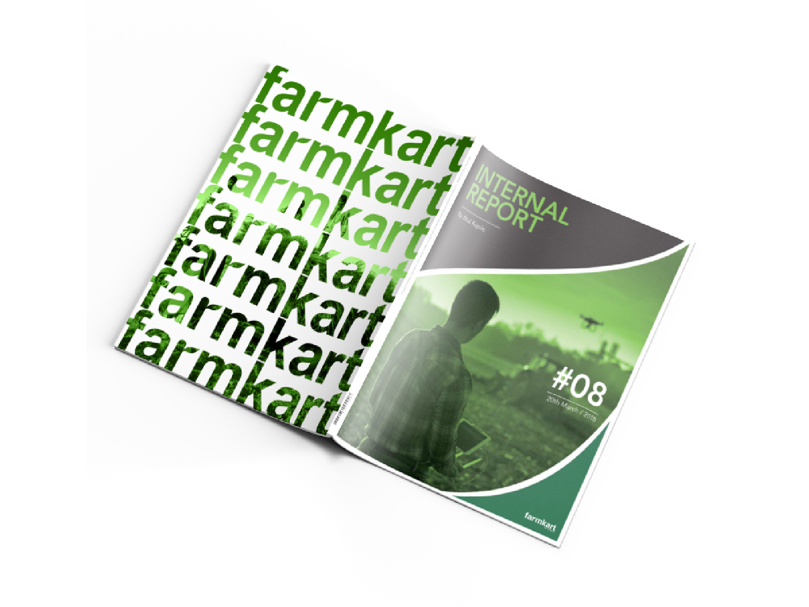 Farmkart Internal Report Cover agriculture agtech brand identity branding brochure corporate communications cover design editorial design graphic design identity system layout print design report design typography visual identity