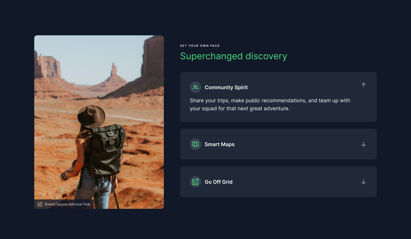 Information Section UI accordion clean community dailyui dark figma section tourism travel ui uikit
