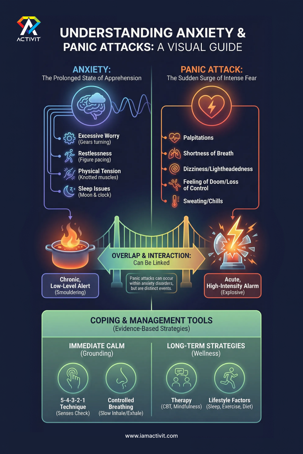 Understanding Anxiety Attacks branding graphic design