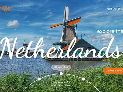 Landing page for a boutique travel brand (Netherlands) design figma graphic design landing travel typography ui ux web design