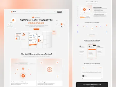SaaS Landing Page ai automation ai saas automation landing page automation platform automation web design automation website b2b saas business website productivity app saas saas design saas landing page saas website startup website tech website design ui ux design web design website