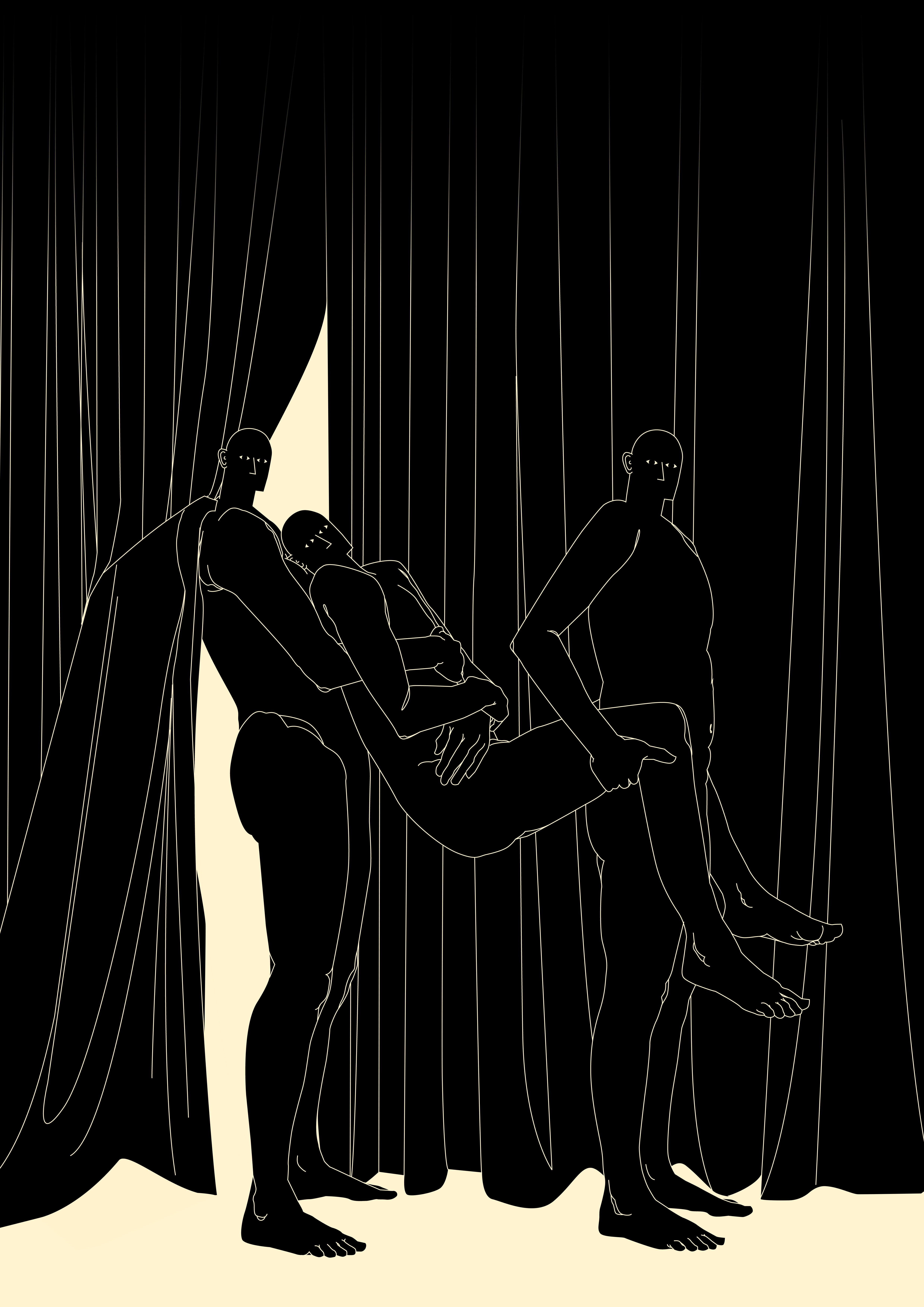 Somewhere? abstract art art direction carrying composition conceptual illustration cut out design dual meaning emotions figurative figure figure illustration illustration laconic lines minimal poster print psychlogy