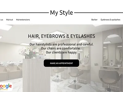 Website design for Haircut salon beauty design figma graphic design typography ui ux web design
