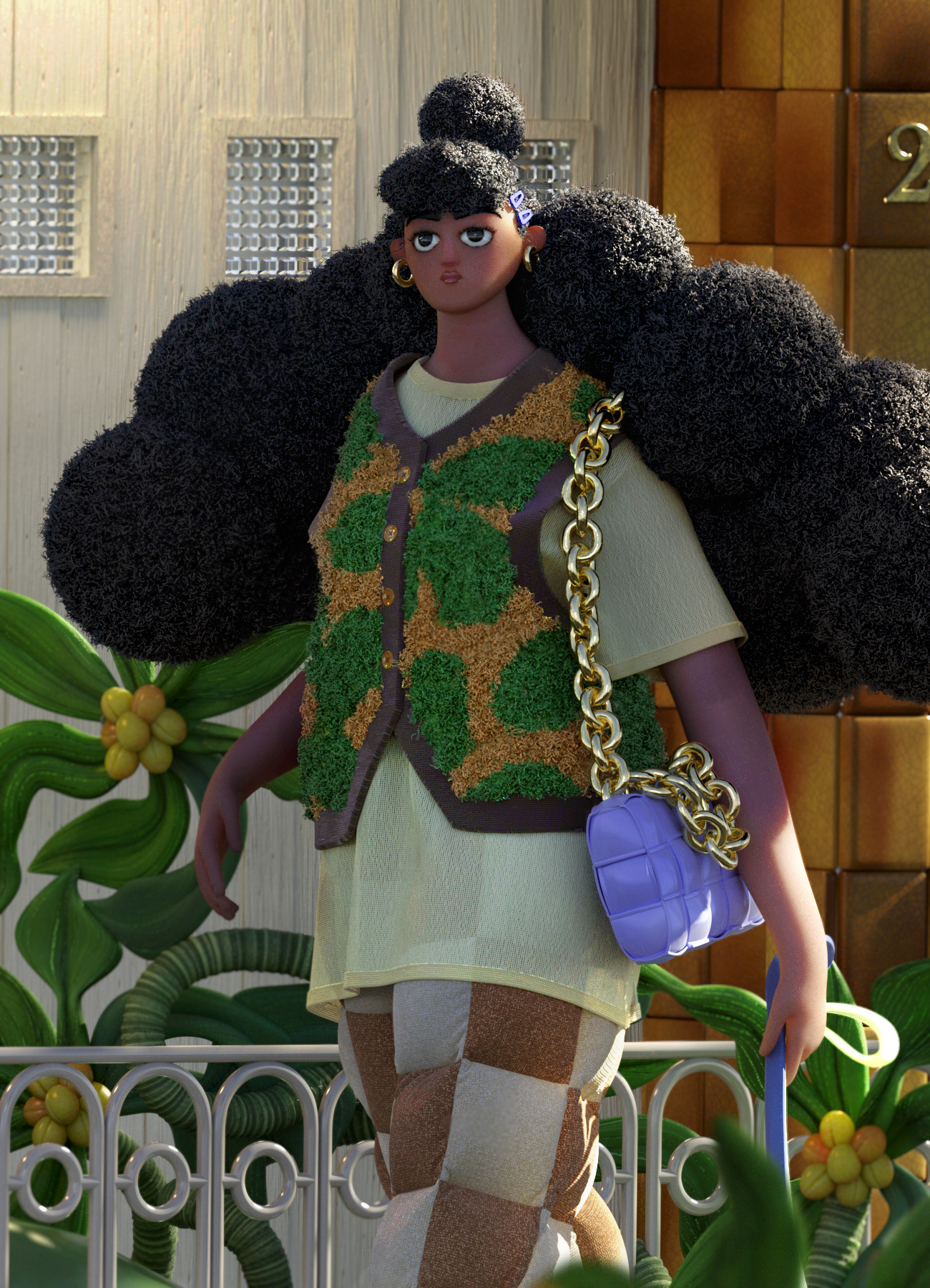 Postcards from Montevideo 3d c4d character character design illustration marvelous designer render