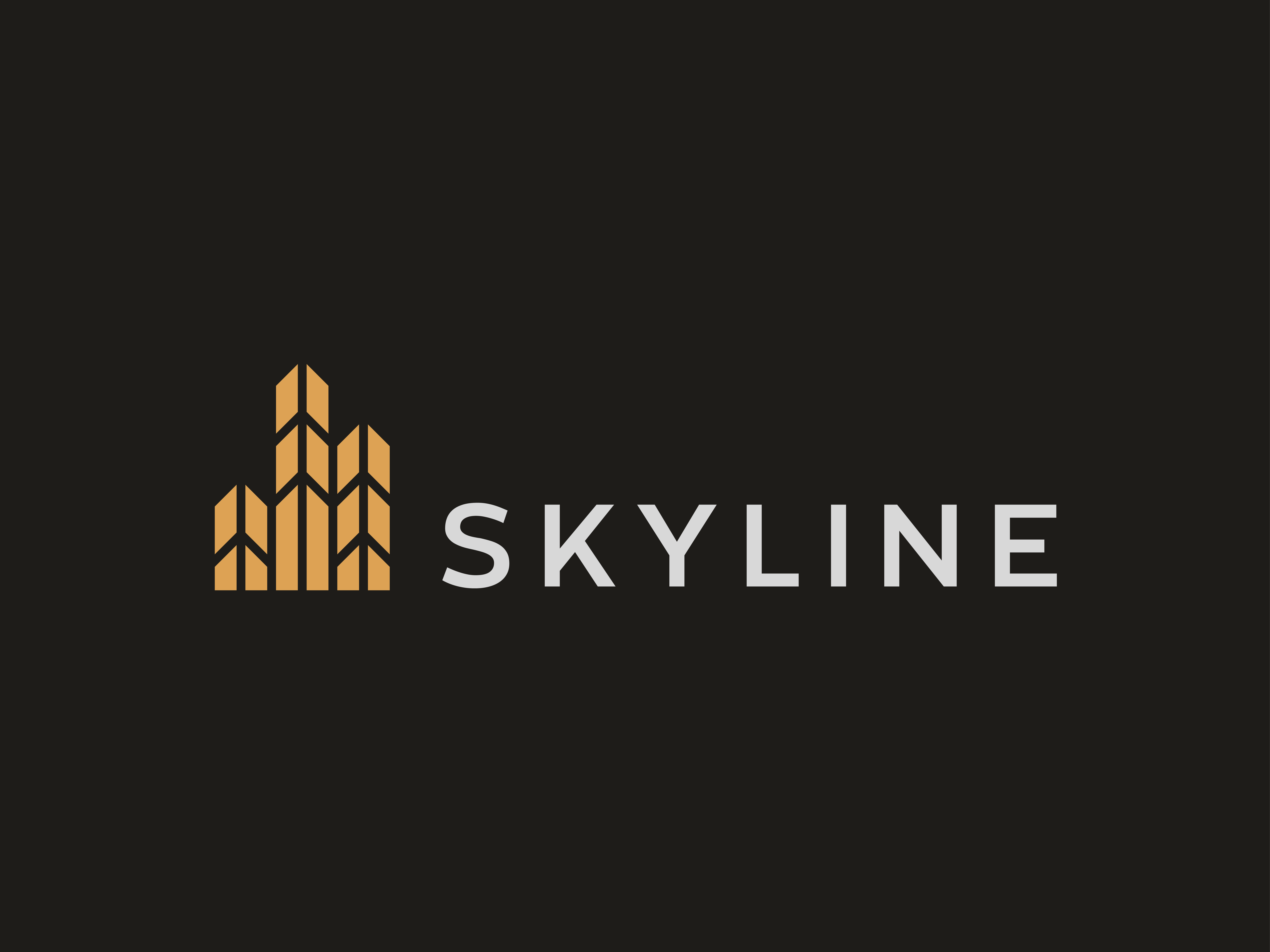 Skyline logo design business growth home house line logo logo design property real estate rent skylione sy